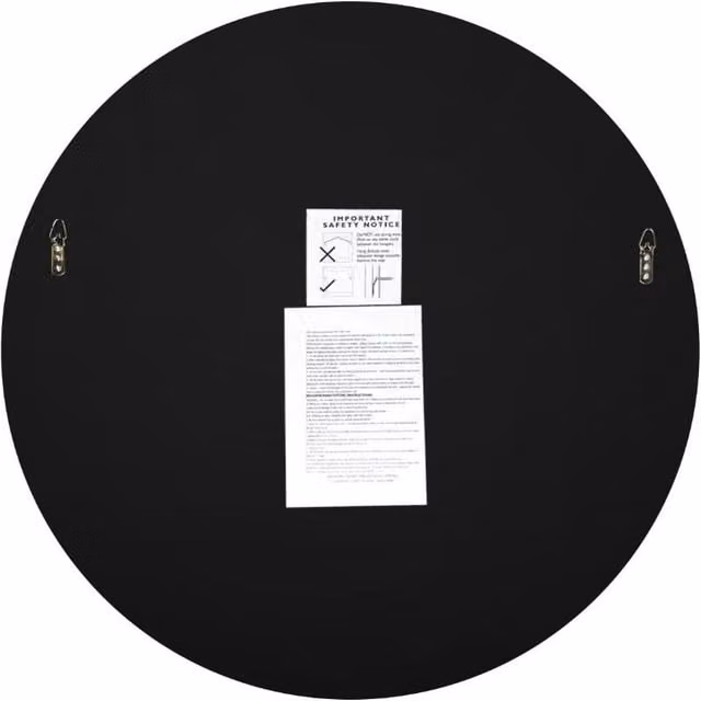 MirrorOutlet Classic Design Round Bevelled All Glass Wall Mirror in Silver, Diameter: 70 cm