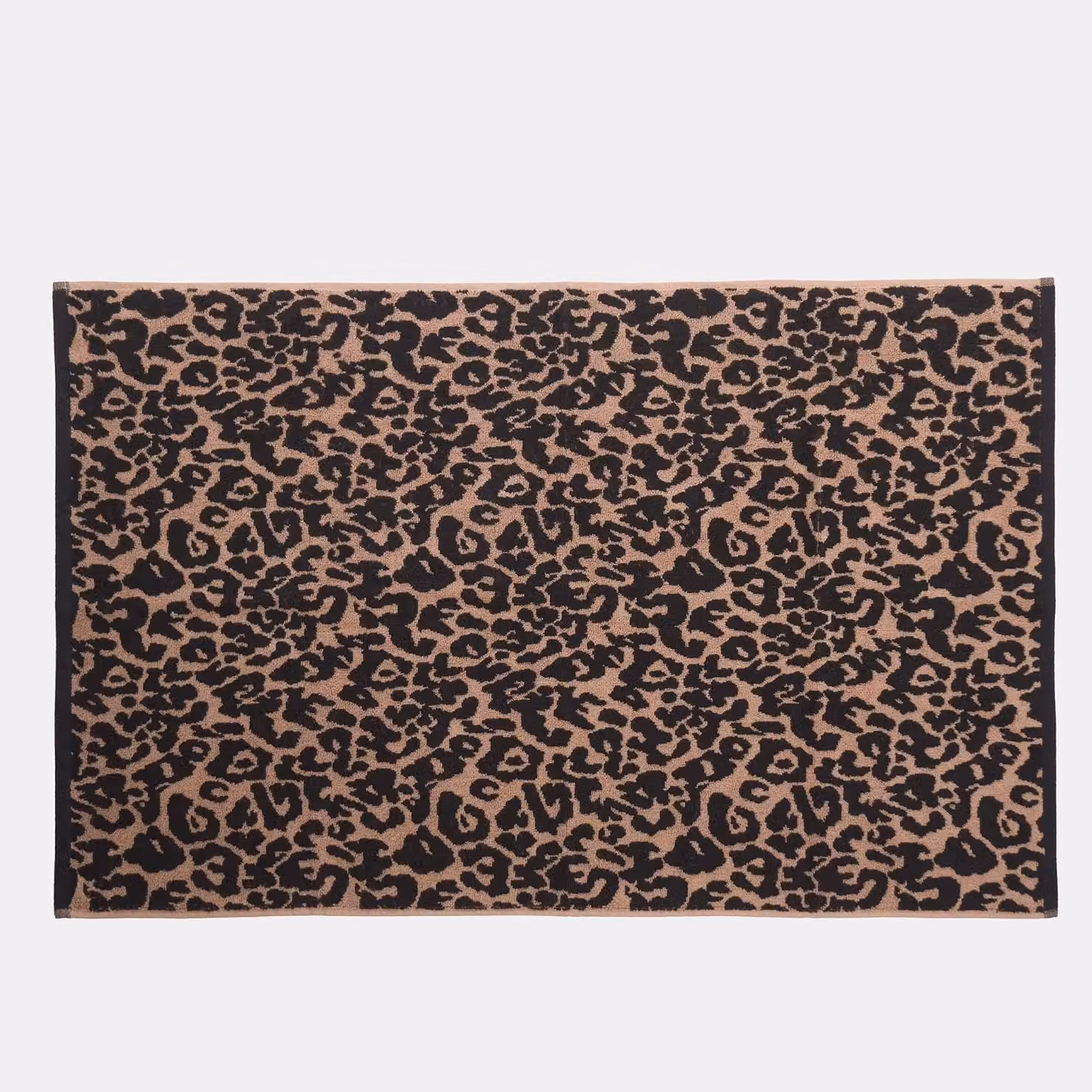 OHS Leopard 4-Piece Cotton Bath Towel Set in Beige and Multicolour – 5
