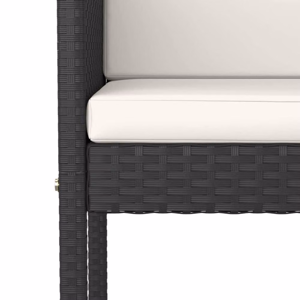 Berkfield Home 5 Piece Poly Rattan Garden Bar Set with Cushions in Black – 2
