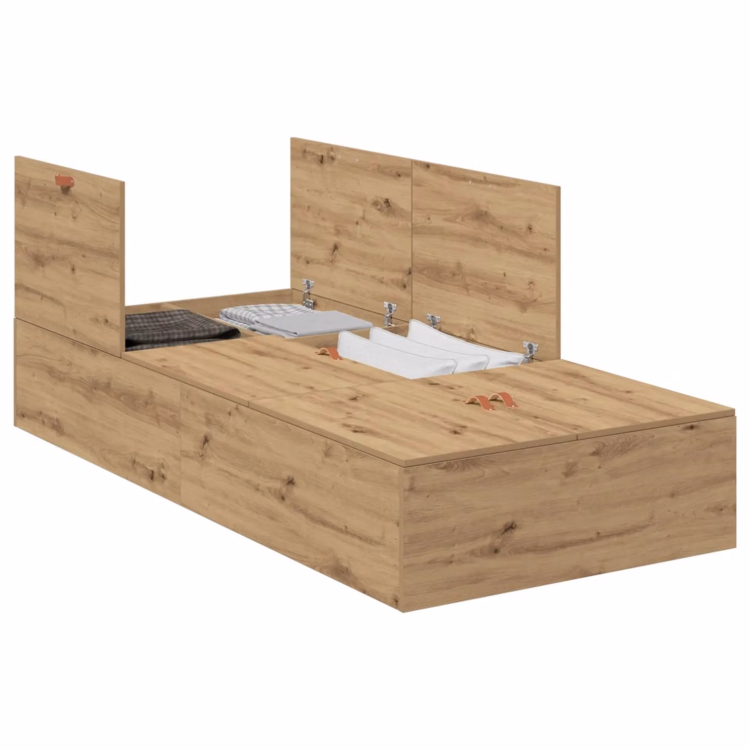 Berkfield Home Artisan Oak Storage Bed Frame with Drawers, Brown, W/D/H: 100 x 200 cm – 2