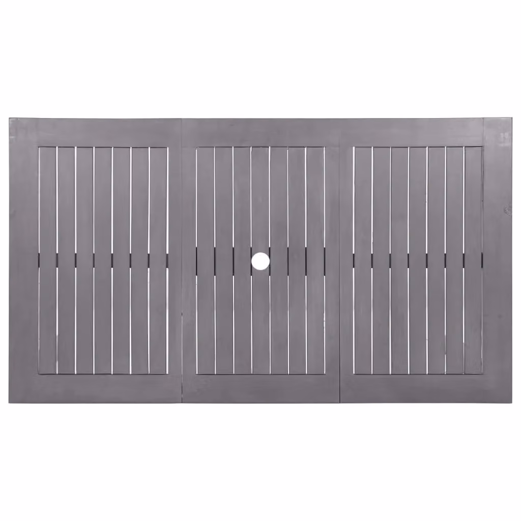 Berkfield Home Grey Wash Solid Acacia Wood Garden Table W/D/H: 140 x 80 x 74 cm – 2