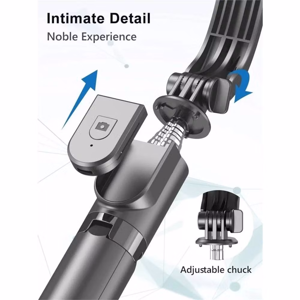 Nordara Universal Foldable Bluetooth Selfie Stick Tripod, Black – 3
