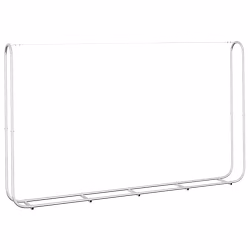 vidaXL Silver Galvanised Steel Firewood Rack, W/D/H: 250 x 25 x 150 cm
