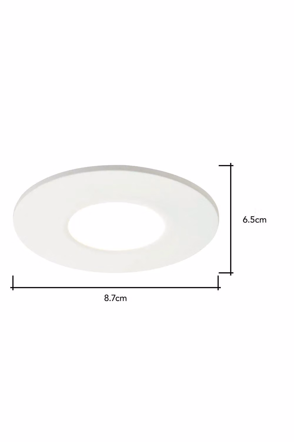BHS Lighting Nate Circular Fire Rated Recessed Downlight in White – 3