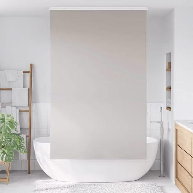 Berkfield Home Grey Opaque Shower Roller Blind with Cassette W/H: 140 x 240 cm