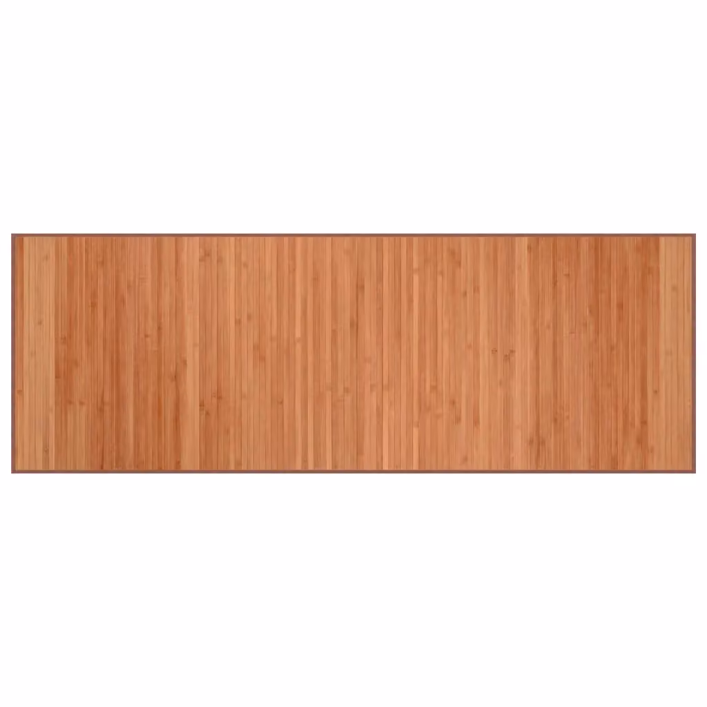 Berkfield Home Rectangular Bamboo Rug in Brown, W/D/H: 70 x 200 cm – 2