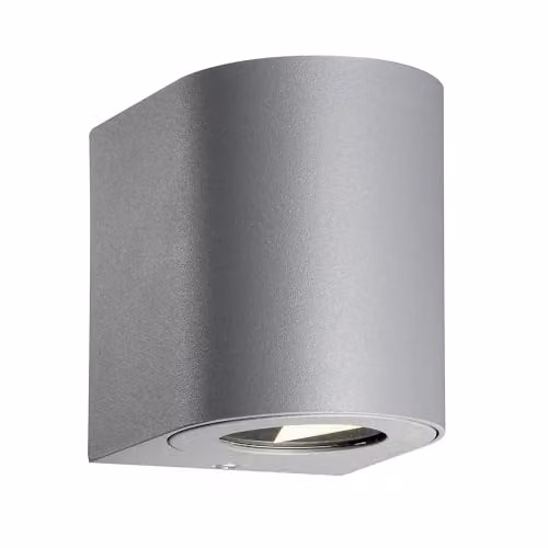 Nordlux Canto LED Outdoor Wall Light, Grey Metal, IP44, 3000k Warm White