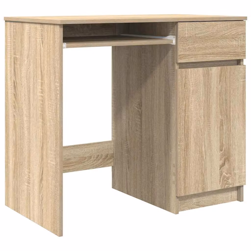 Berkfield Sonoma Oak Writing Desk in Brown, W/D/H: 86 x 49 x 76 cm – 2