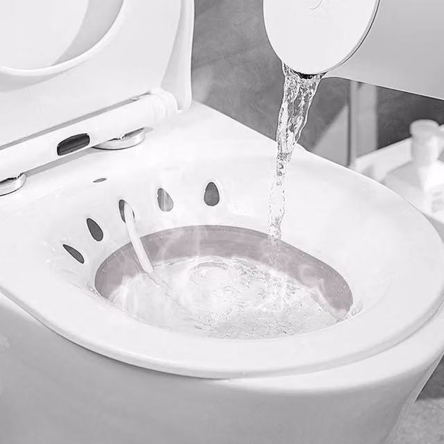 NESTLUNE Foldable Hanging Postpartum Toilet Sitz Bath in White, W: 52 cm