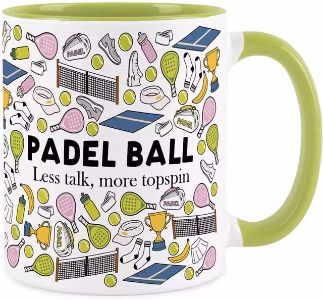 Purely Home Novelty Padel Ceramic Mug in Light Green