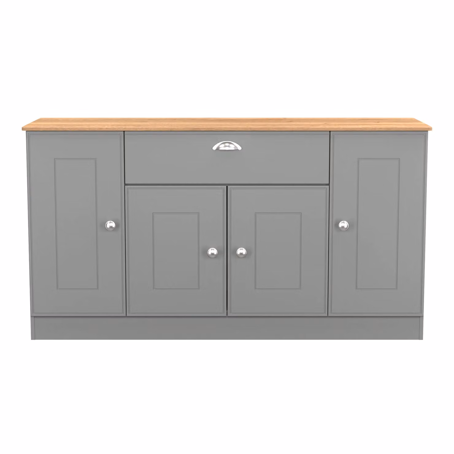 2 U Albert Ready Assembled 4 Door 1 Drawer Wide Unit in Dark Grey Matt – 2