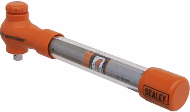 Loops Insulated Torque Wrench 3/8 inch Sq Drive Calibrated 5 to 25 Nm Orange and Multicolour