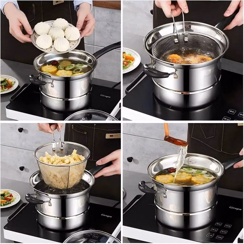 SPETLEK Non Stick Deep Fat Fryer Chip Pan in Silver – 3