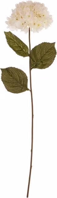 Fiori White and Beige Textile Hydrangea Flower Stem
