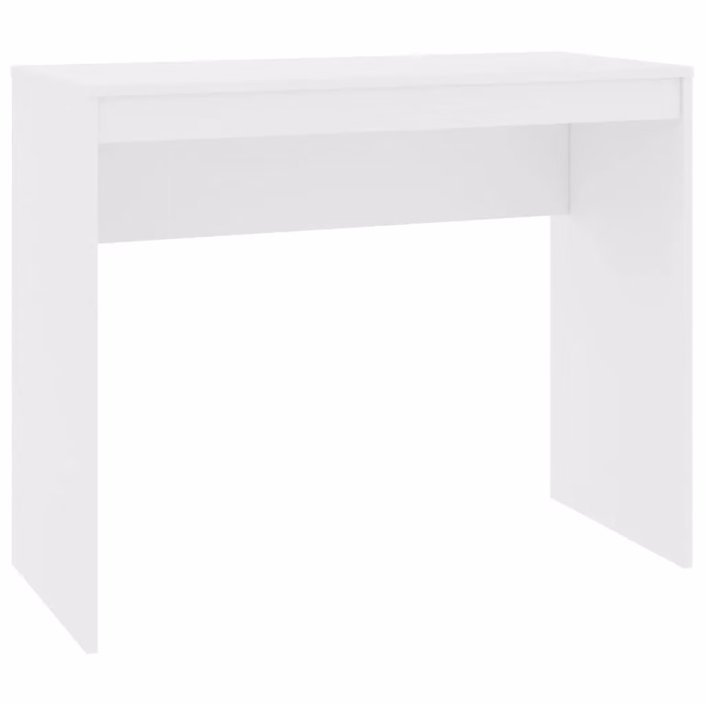 Berkfield Modern White Writing Desk in Engineered Wood, W/D/H: 90 x 40 x 72 cm – 2