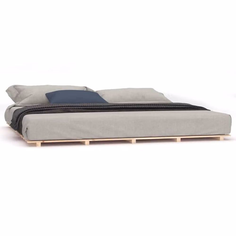 Berkfield Home Beautiful Bed Frame in Solid Pine Wood, Beige, W: 160 cm, D: 200 cm – 3