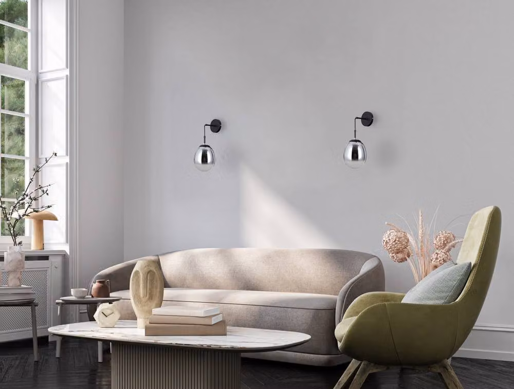 Netlighting Meolo Globe Wall Lamp in Matt Black with Smoked Glass Shade – 2