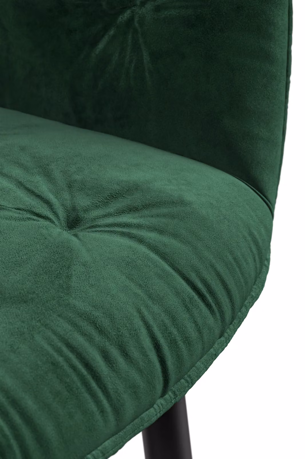 More4Homes Set of 2 Anika Modern Velvet Dining Chairs in Green with Metal Legs – 3