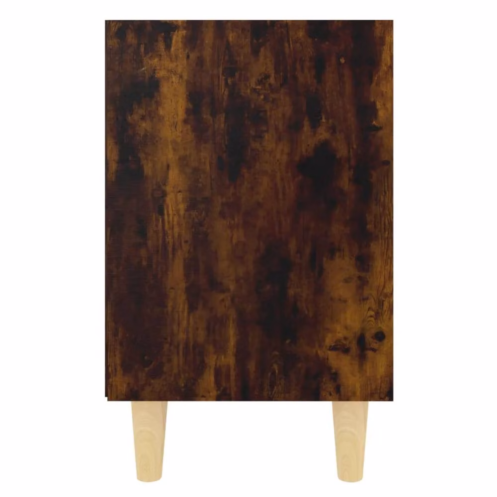 Berkfield Home Set of 2 Bedside Cabinets in Smoked Oak Brown with Solid Wood Legs, W/D/H: 40 x 30 x 50 cm – 5