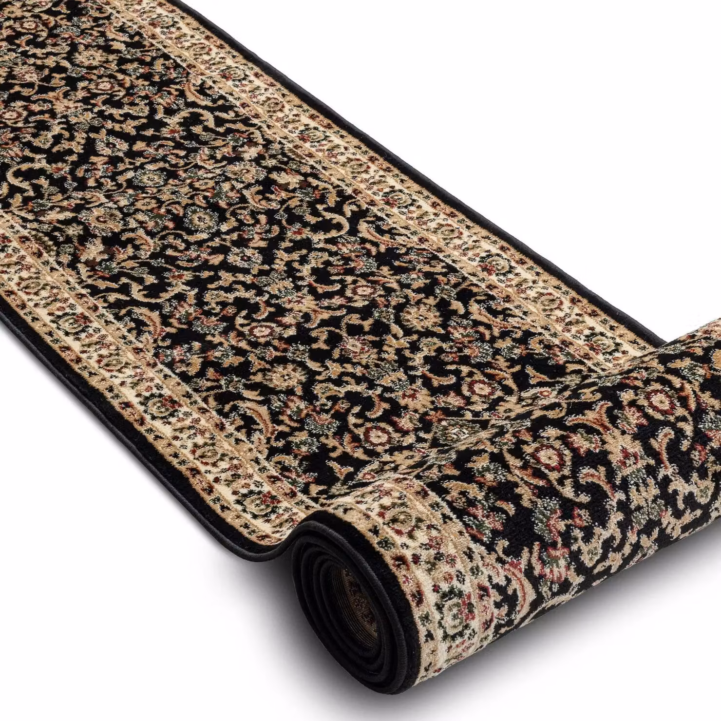 RugsX Heat-Set Royal Oriental Runner in Black, W/D/H: 70 x 330 cm – 2