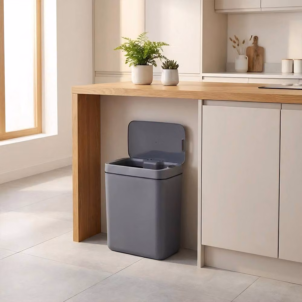 Living and Home 15L Automatic Motion Sensor Rubbish Bin with Soft Close in Grey – 2