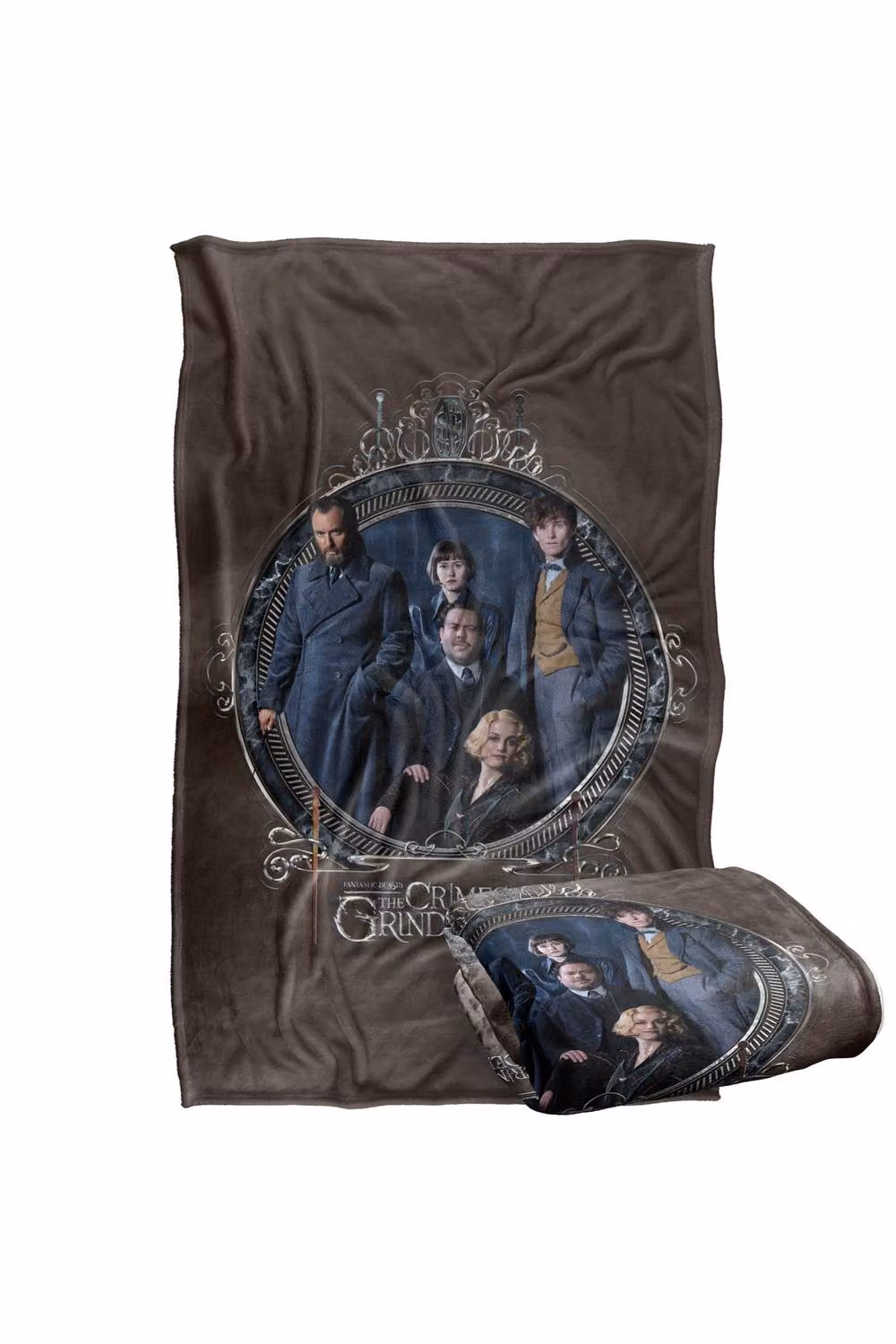 LOGOVISION Fantastic Beasts 2 Dumbledore's Team Super Soft Fleece Throw Blanket, Multicolour and Brown, W: 91 cm, D: 147 cm – 6