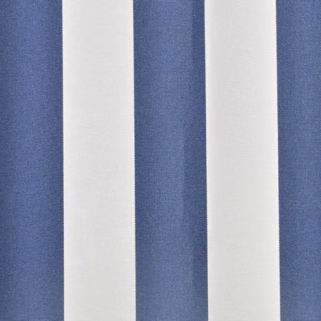 Berkfield Home Durable Polyester Awning Sunshade Canvas in Blue and White, W: 350 cm, D: 250 cm – 1