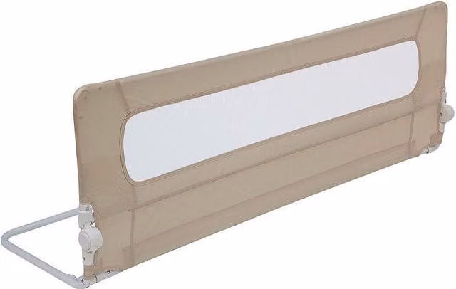 Safetots Foldable Mesh Textile Bed Rail in Beige and Orange, W: 140 cm, H: 50 cm, D: 50 cm