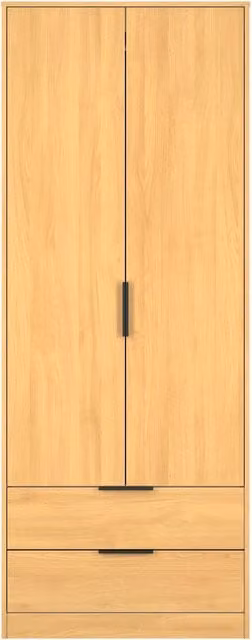Ready Assembled 2 U Fuji Brown 2 Door 2 Drawer Wardrobe