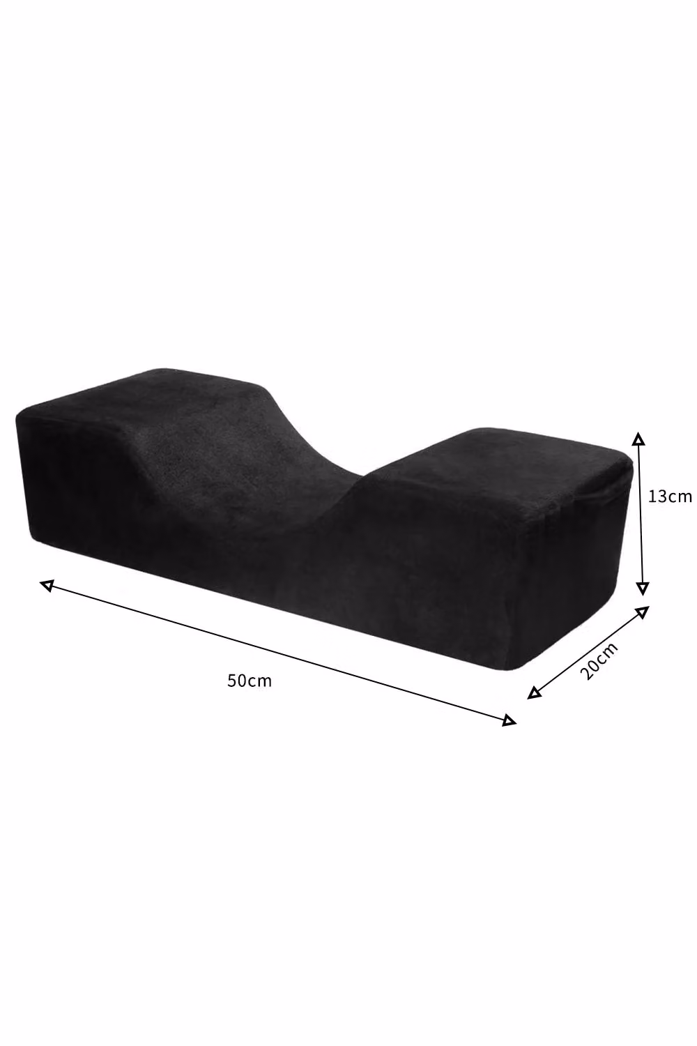 Living and Home Professional Memory Foam Eyelash Extension Makeup Pillow in Black – 3