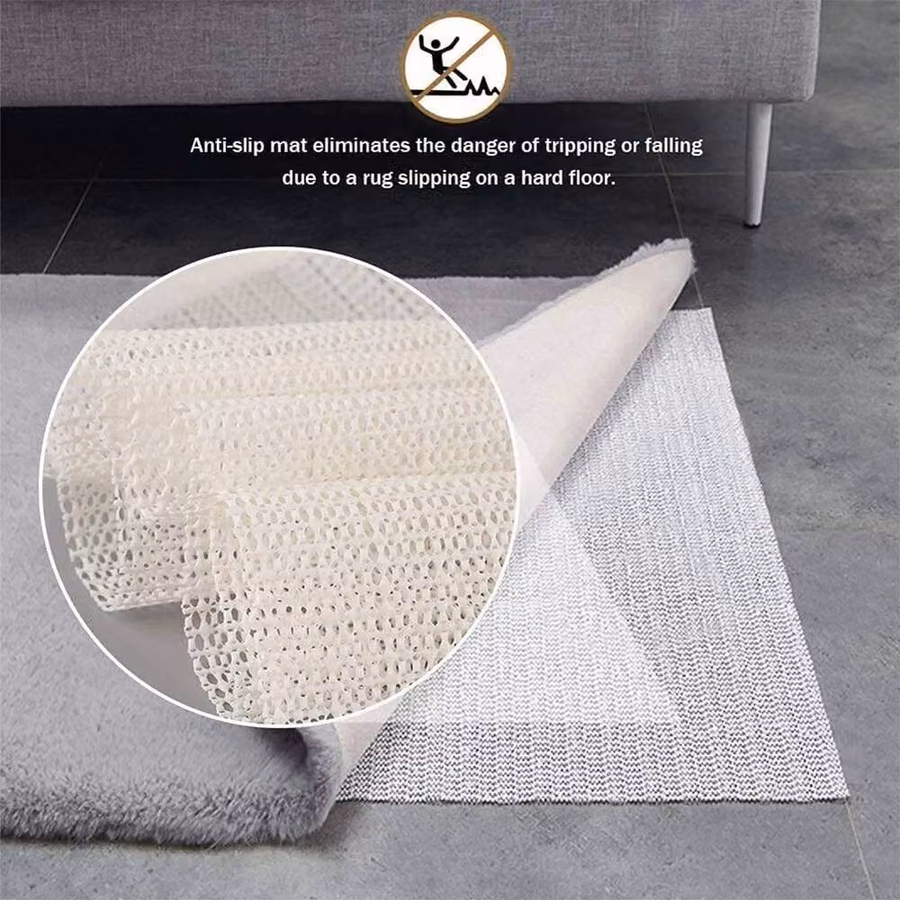 PAWNORA Anti Slip Rug Underlay in White, W: 67 cm x D: 127 cm Half Moon – 2