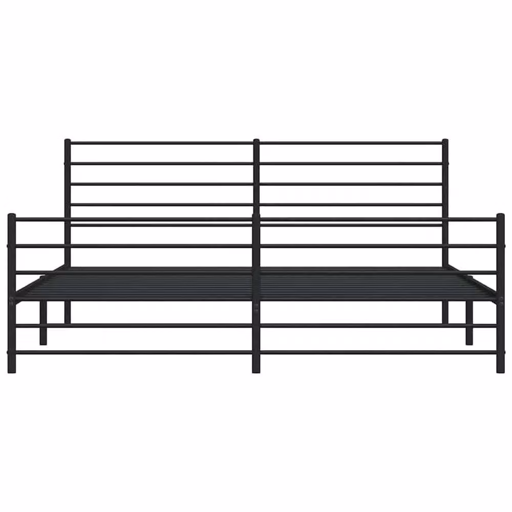 Berkfield Home Metal Bed Frame with Headboard and Footboard in Black – 3