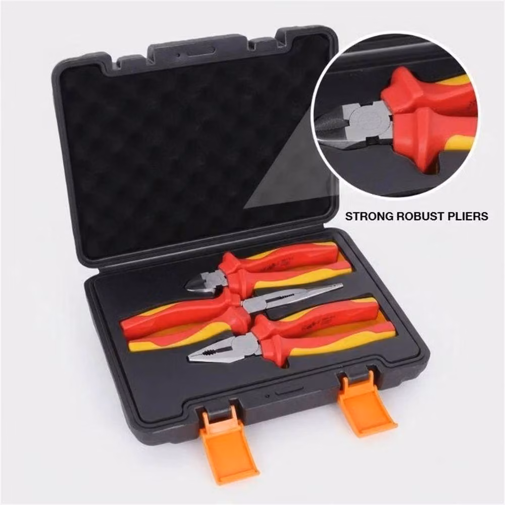 Nordara 3-Piece Insulated Red Chrome Vanadium Pliers Set, Width: 520 mm – 4
