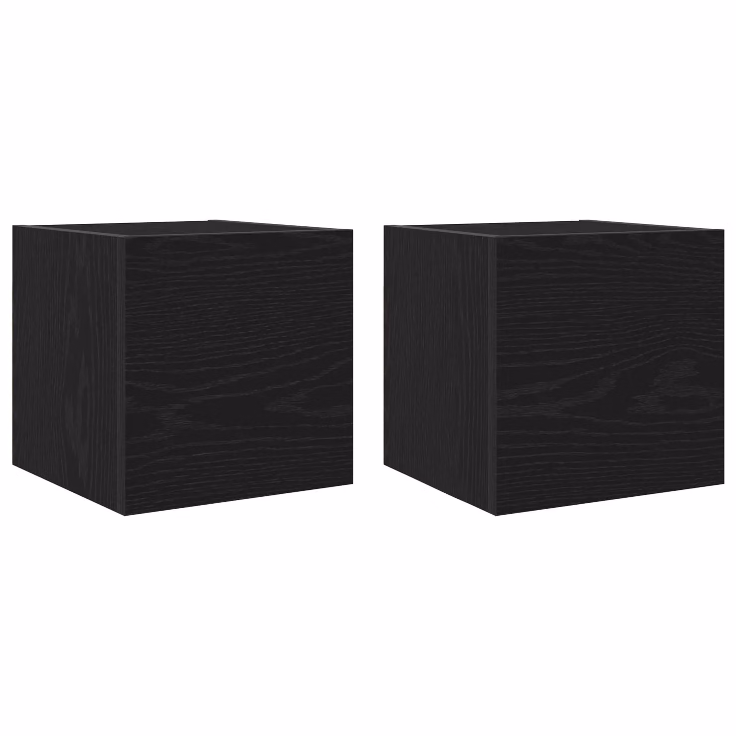 Berkfield Home Set of 2 Wall Mounted TV Cabinets in Black Oak, W/D/H: 30.5 x 30 x 30 cm – 5