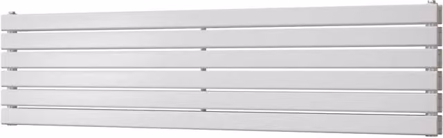 UK Radiators Typhoon Axis White Horizontal Designer Double Panel Radiator W: 160 cm, H: 40.8 cm