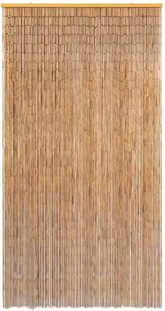 Berkfield Home Bamboo Insect Door Curtain in Brown, W/H: 120 x 220 cm