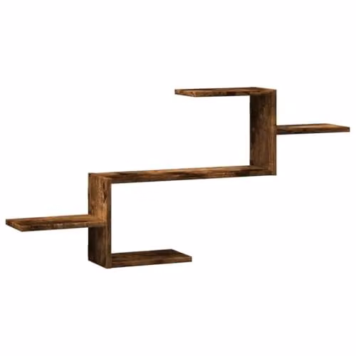 vidaXL Wall Shelf in Smoked Oak, W: 104 cm, D: 49 cm, H: 15 cm – 1