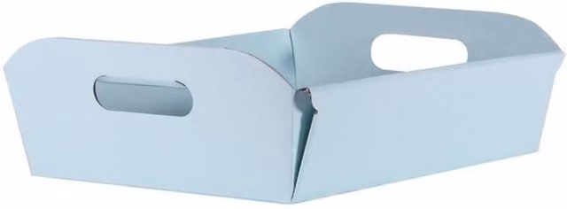KDMD 3 Pack Small Baby Blue Cardboard Hamper Boxes, 34.5 cm