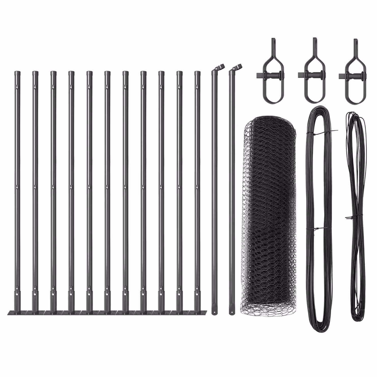 Berkfield Home Grey PVC Coated Steel Hexagon Fence, H: 0.6 m x W: 25 m – 2