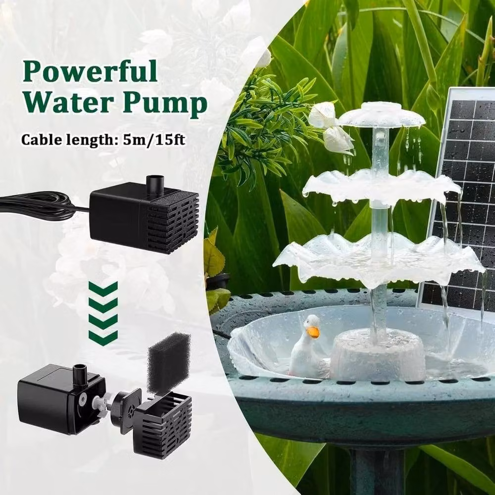 KORVIXA 6.5W Solar Water Fountain Pump in Transparent – 3
