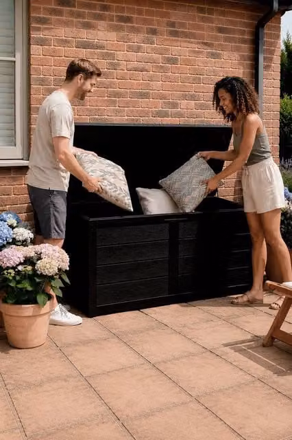Neo Garden 320L Black Plastic Outdoor Storage Box – 1
