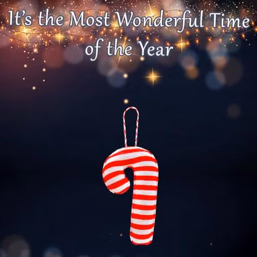 VFM e-Store Red Striped Fabric Candy Cane Hanging Christmas Tree Decoration, 12.5 cm – 3