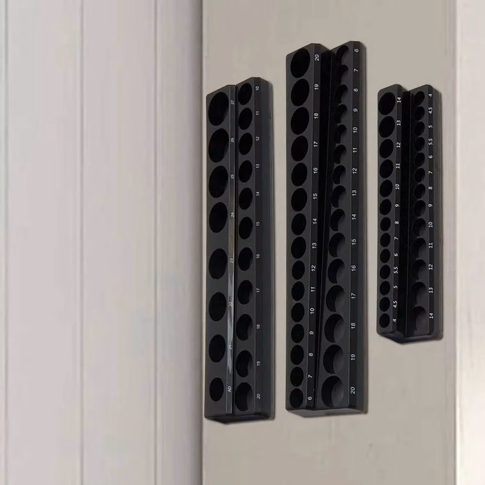 EONLION 3-Piece Black Plastic Socket Organizer Storage Holder Set, Width: 50 cm – 5