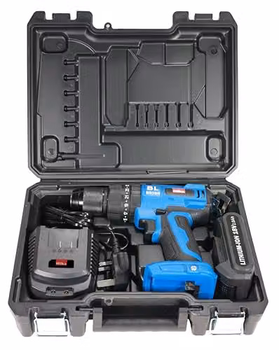 Hilka PTLBD1821 18V Li-ion Brushless Combi Drill in Blue with 2.6Ah Rechargeable Battery – 3