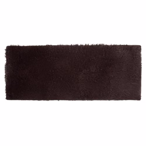 OHS Soft Fluffy Runner Rug in Brown, W/D/H: 60 x 150 cm