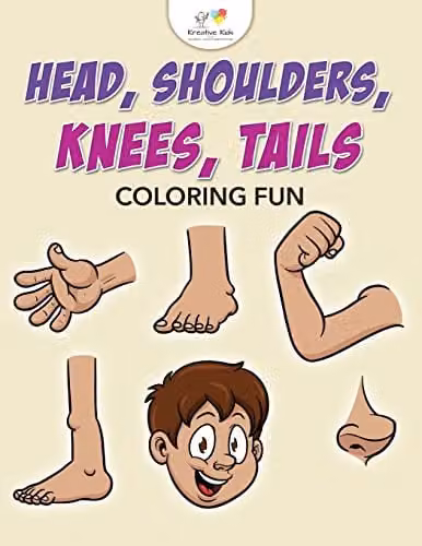 Kreative Kids Head, Shoulders, Knees, Tails Colouring Fun Multicolour Paper Activity Book