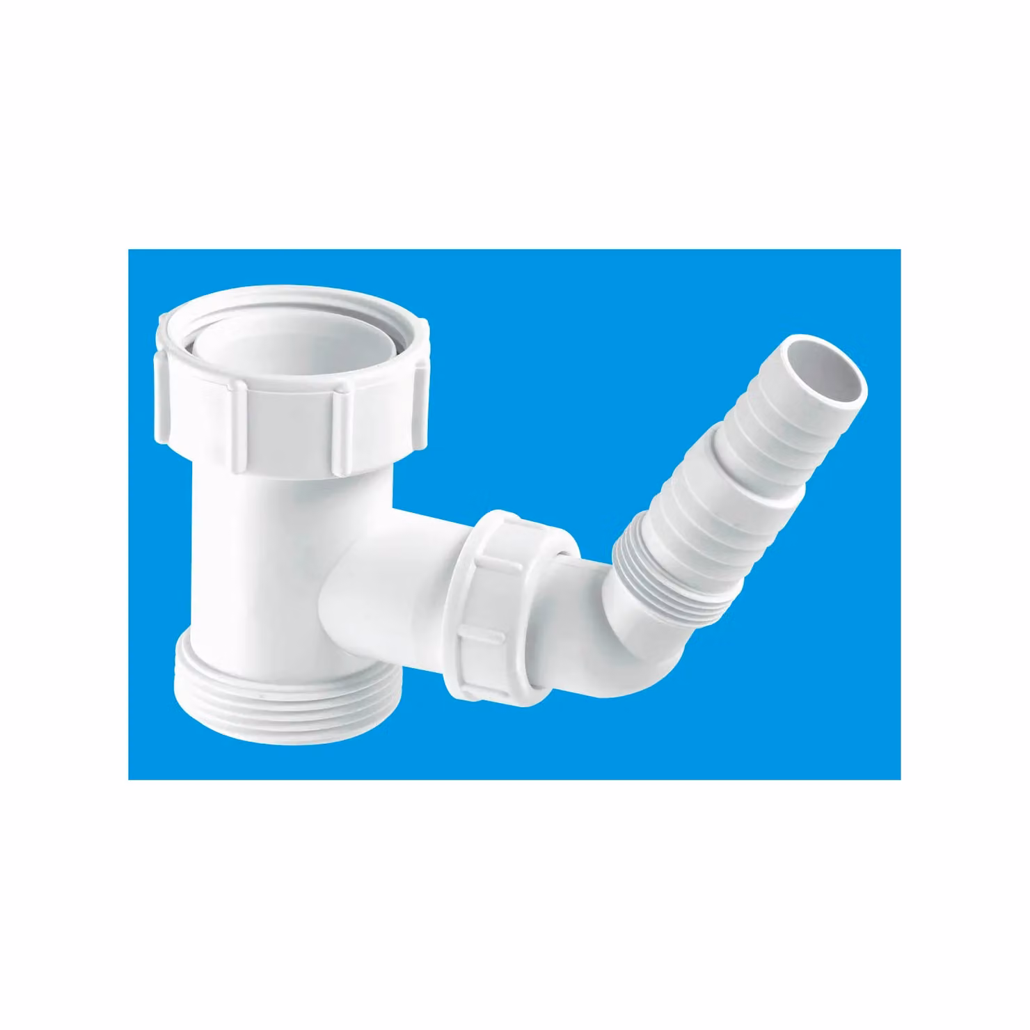 McAlpine Short Trap Tee with 19/23mm Branch 1.5 inch V33S-22 in White – 2