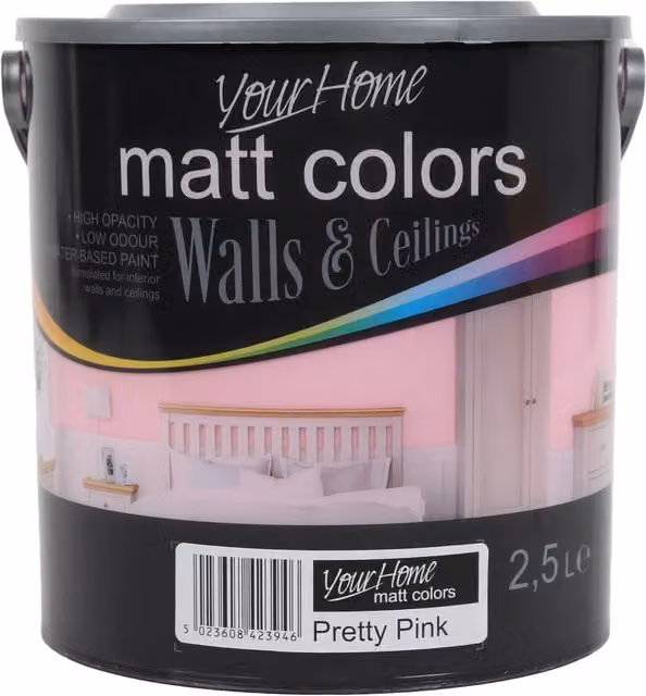 Your Home Pretty Pink Matt Emulsion Water Based Dispersion
