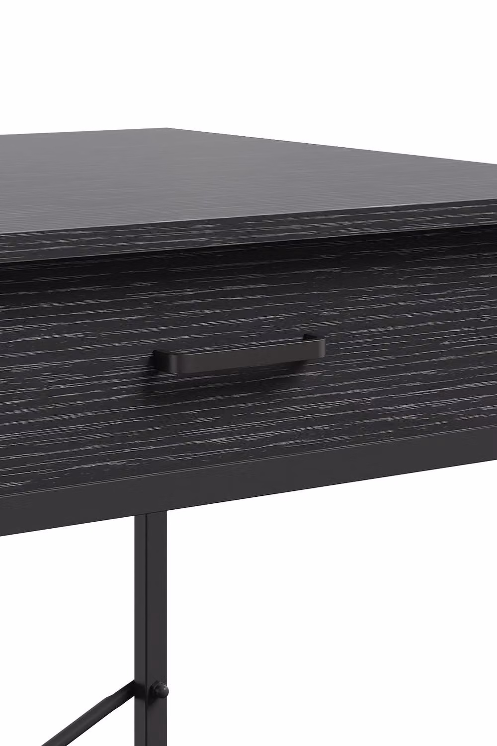 Living and Home Modern Square Tall Cafe Bar Table in Matt Black Metal – 6