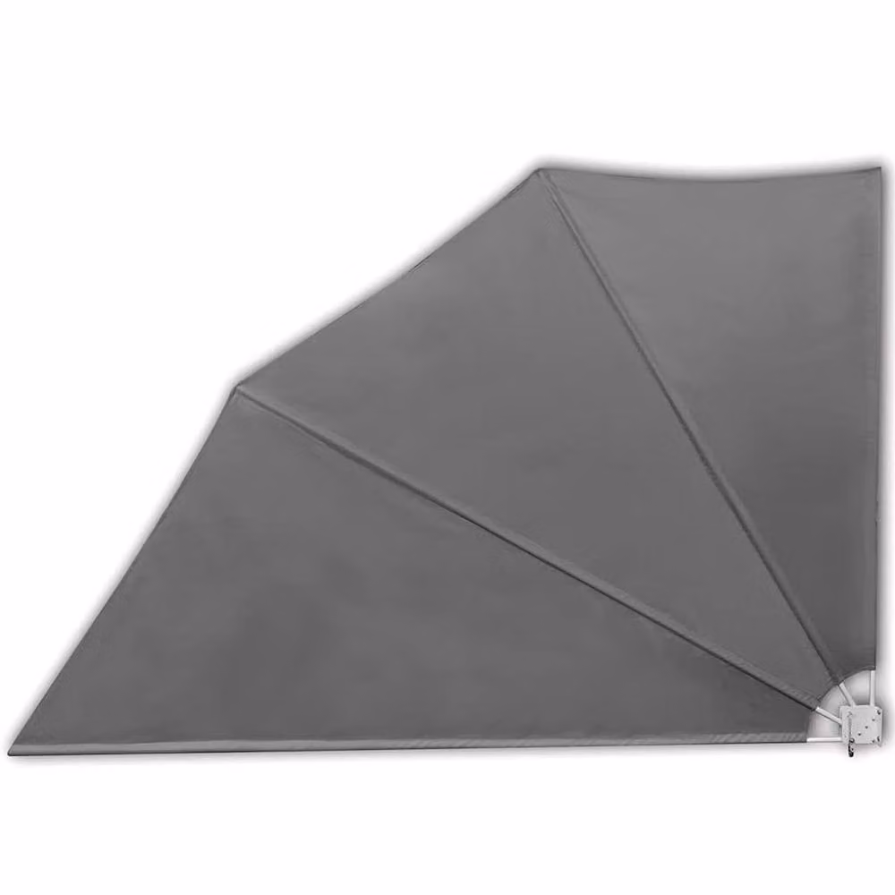 Berkfield Home Collapsible Balcony Side Awning in Grey, W/H: 160 x 240 cm – 2